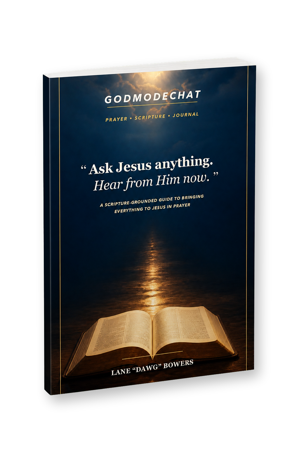 3D cover of the free GodModeChat devotional ebook